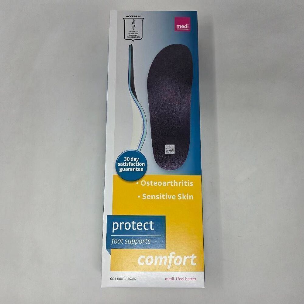 MEDIVEN PROTECT INSOLES COMFORT OSTEO WOMENS 12 12.5 MENS 9 10.5 EU 43 44